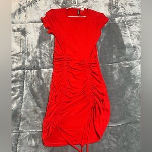 H&M ribbed dress | small | red
